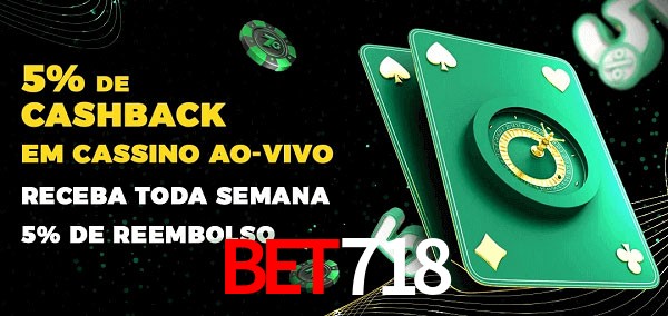 Promoções do cassino ao Vivo Bet718